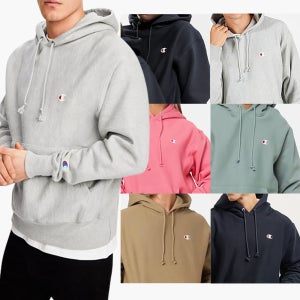챔피온 리버스 위브 후드티셔츠 C로고 플리스 12 oz 블랙 그레이 핑크 네이비 스웨트셔츠