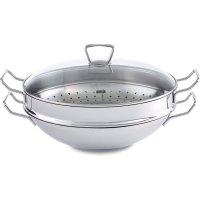 Fissler Nanjing 스테인리스 웍 팬 찜기 36cm 인덕션