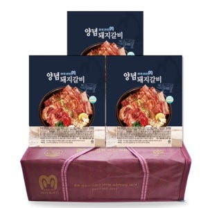 양념 생돼지 갈비 숯불 불백 불고기 오돌 간장 연탄캠핑 밀키트 선물세트 1kg 3팩