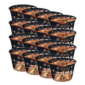 [더본] 백종원 고기 짬뽕 컵라면 105g 8개 + 8개 (총 16개)