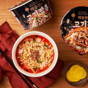 TBK 고기 짬뽕 컵라면 105g, 16개