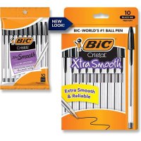 BIC Cristal Xtra Smooth Ballpoint Pen, Medium Point (1.0mm), Black, Great For Everyday Writing