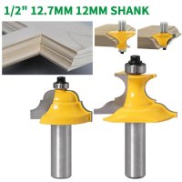 웨인스코팅 2PC/Set 1/2&quot; 12.7MM Shank Milling Cutter Wood Carving Wainscoting Roman Ogee &amp; Pedest