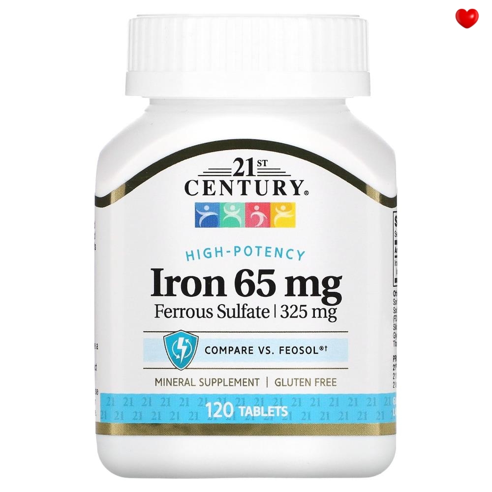 21세기센트리 아이언 <b>Iron 65mg</b> 120정