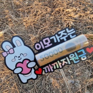 한글토퍼 1136번 / 명절 용돈 토퍼 조카 아이들 세뱃돈 봉투 원통스티로폼+돈말이 opp