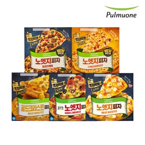 풀무원 노엣지피자 5개(페퍼로니1+파이브치즈1+BBQ1+포테이토콘1+골드크러스트1)_P
