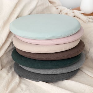 비스토어 메모리폼방석 마카롱 원형 카페 식탁 의자 방석