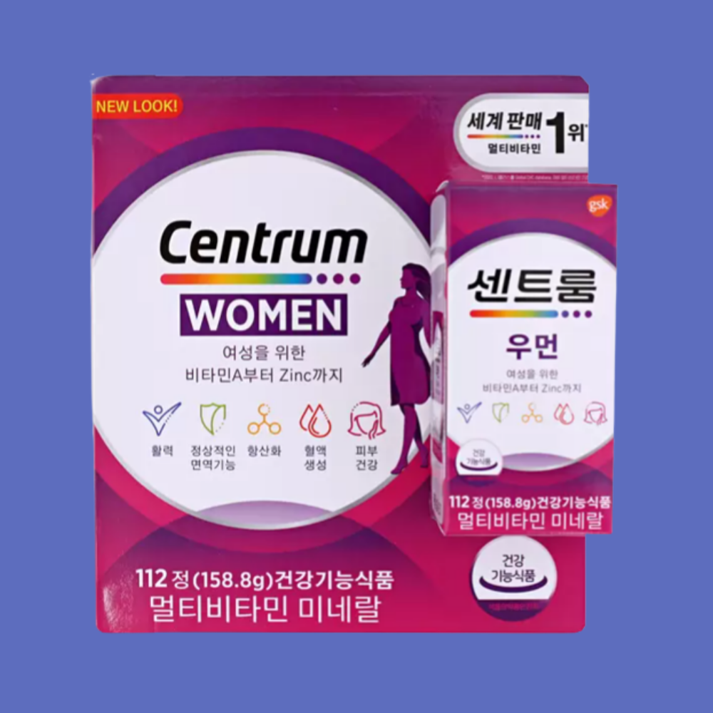 센트룸 우먼 30대 40 대여성영양제 <b>아이오딘</b> 멀티비타민 여성종합영양제 112정