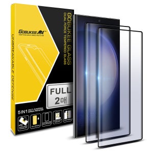 고부기 풀점착 풀커버 강화유리 액정보호필름 갤럭시S23 울트라, 2매입