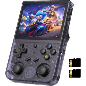 ANBERNIC RG353V 화이트 미니 클래식 콘솔 게임기 4450종 OS 안드로이드 11 리눅스 와이파이 5G 블루투스 64G TF