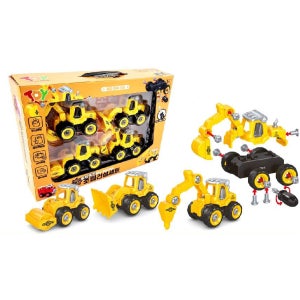 뚝딱뚝딱 조립 건설세트 중장비 4종 쉬운조작 유아 조카선물 특수카 역할놀이 완구 팬시 장난감 완구 팬시