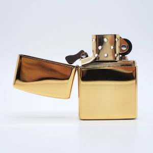 ZIPPO 지포라이터 골드 유광 각인 클래식 명품라이터