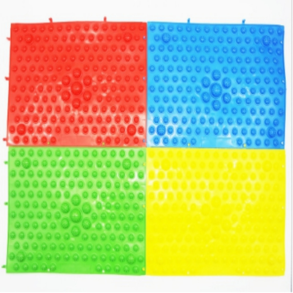 연결형 고무 조립식 발바닥 지압판 촘촘한돌기 혈액순환(색상랜덤)