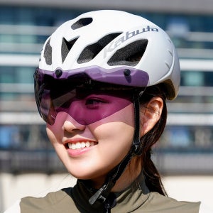 카부토 에어로 알투 고글 자전거 헬멧 카부토 호환 변색 쉴드