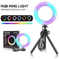 USB기기 RGB 링 조명 6cm 6 인치 삼각대 스탠드 Usb 충전 셀카 Le 간접조명