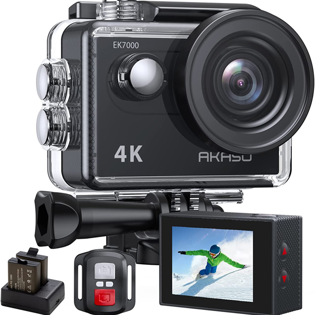 AKASO EK7000 4K 2000만 화소 30M방수 액션캠 브이로그 유튜브