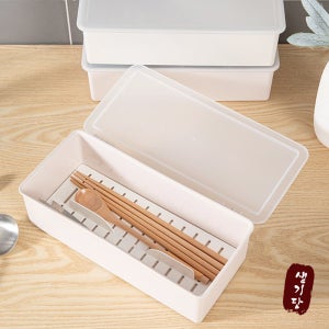 뚜껑있는 수저통 가정용 식당 위생적인 대용량