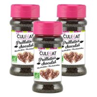 Culinat 큘리네이트 다크 초콜릿 플레이크 토핑 데코 장식 60g 3팩