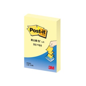 포스트잇 노트 팝업 리필용 KR-320 노랑 (5개입)