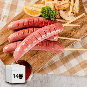 도나우 케네디소시지 1kg (100g x10ea) x14봉 대용량 뉴욕 핫도그 캠핑 소세지 축제