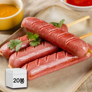 도나우 핫바소세지 800g 80g x 10개입 x 20봉지 대용량 뉴욕 핫도그 캠핑 소세지 행사