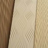 퍼스트우드 MDF 가공 백골 3D 웨이브보드 12X1200X2400mm 도장용 벽인테리어