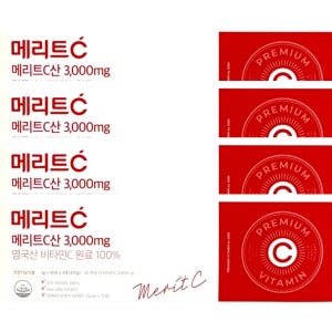 휴온스 메리트 C산 3000mg 90포 4박스 12개월분