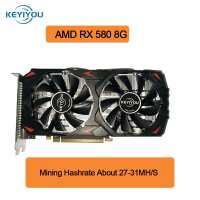 새로운 Keyiyou AMD RX 580 8G 그래픽 카드 데스크탑 2048SP GDDR5 256-bit 핫 비디오 8GB 마이닝