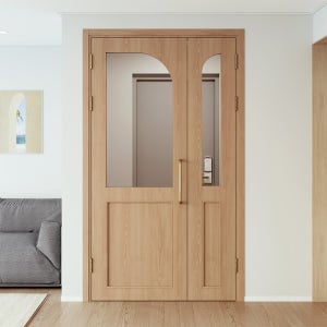 리바트집테리어 G400 여닫이 도장마감 외도어 600~900 (투명유리)