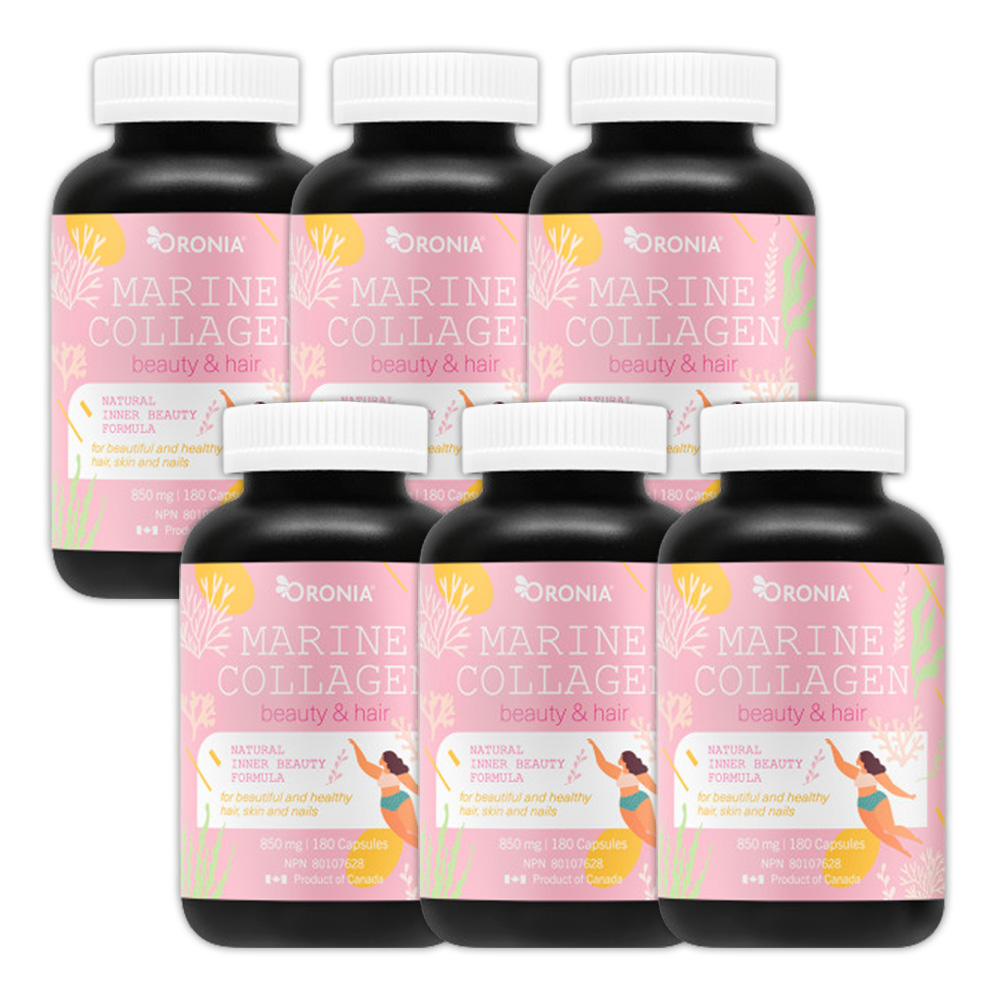 오로니아 마린 <b>콜라겐</b> 뷰티 앤 헤어 180캡슐 x 6개