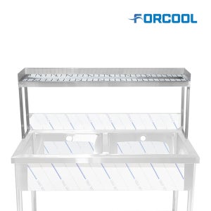 업소용 싱크대 상부선반 스텐 싱크선반 주방 수납 자체개발 물빠짐 타공 선반 600