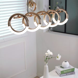 마르쉐 LED 5등 펜던트 식탁등 골드 카페 조명