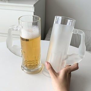 헤라클레스 맥주잔 580ml 호프잔 비어 대용량 머그 유리 물컵 홈카페 500cc 치맥