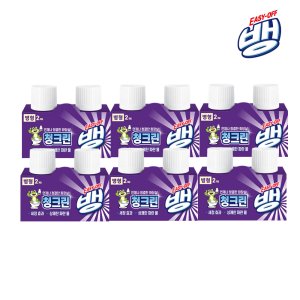 [박스단위 할인] 이지오프뱅 청크린 병형 2개입 x 6세트 /화장실 변기청소 변기파란물 변기세정제 화장실 욕실 물때 소독 세척 클리너 크리너 세정제 청소세제