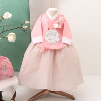 오월한복 트윌 핑크 당의 아기 돌사진 어린이 아동 전통 한복