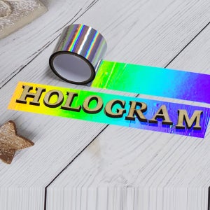 반짝이 홀로그램테이프 문구 꾸미기 폭 3cm 길이4.5m 선물포장 테이프