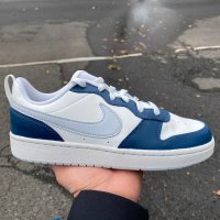 나이키 GS 코트 버로우 로우 2 SE 화이트 발레리안 블루 Nike Court Borough Low 2 SE (BQ5448-121)