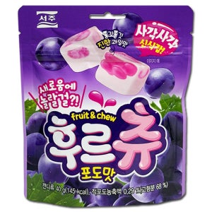 서주 후르츄 포도맛 젤리 40g 츄잉 캔디