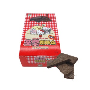 서주 포켓 웨하스 초코 21개입 1통 산리오캐릭터 초코과자