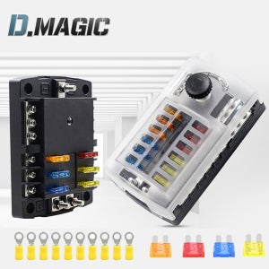 자동차 휴즈박스 고용량 60V 300A 퓨즈홀더 ATO 접지형 12구