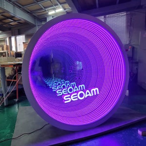 벽면형 인피니티미러 도트형 LED채널 박람회간판