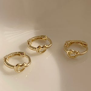 14k 프레즐 링 피어싱 아웃컨츠 귓바퀴 미니 금 귀걸이