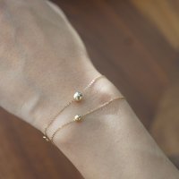 14k 골드 볼 체인 팔찌 - 심플리 볼 브레이슬릿 4mm 6mm