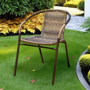 야외 유니스 라탄 의자 야외용 원형 사각