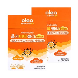 올레아 올키 비타젤리 열대과일맛 15g x 15포 x 2박스 30일분