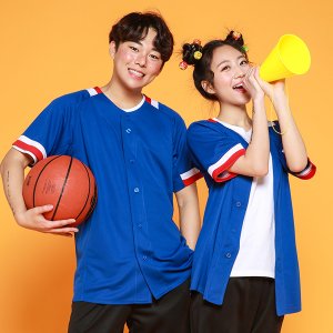 야구복 야구반티 오픈 져지 블루 BS8551