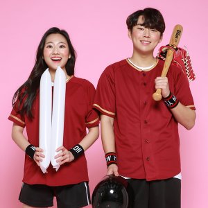 야구복 야구반티 오픈 져지 와인 BS6545