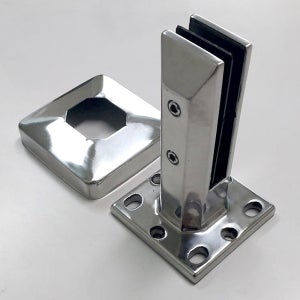 유리난간대 무타공 강화 유리 난간 스텐 브라켓 로켓트 8홀 폴리싱