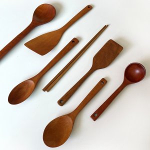 옻칠 조리도구 7종 풀세트 나무조리도구 수저(국자 소,대)