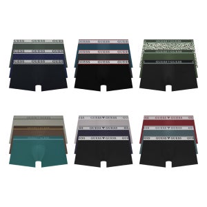 [N도착] [게스언더웨어] 남성 베이직 로고밴딩 드로즈 사각팬티 속옷세트 [3PACK]